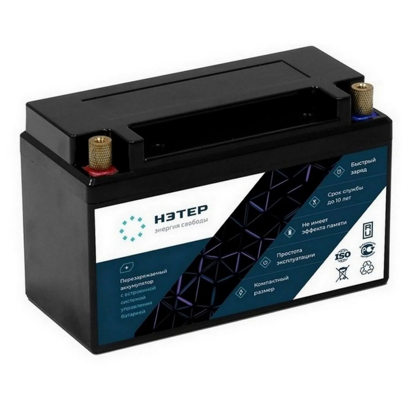 Аккумулятор LiFePO4 12V 6Ah НЭТЕР (LFP4-12.8_6-15P2)