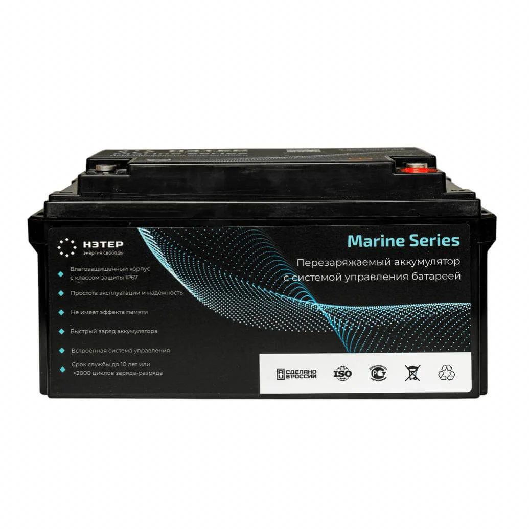 Аккумулятор LiFePO4 12V 72Ah НЭТЕР Marine для лодочных электромоторов (LFP4-12.8_72-40P10a)