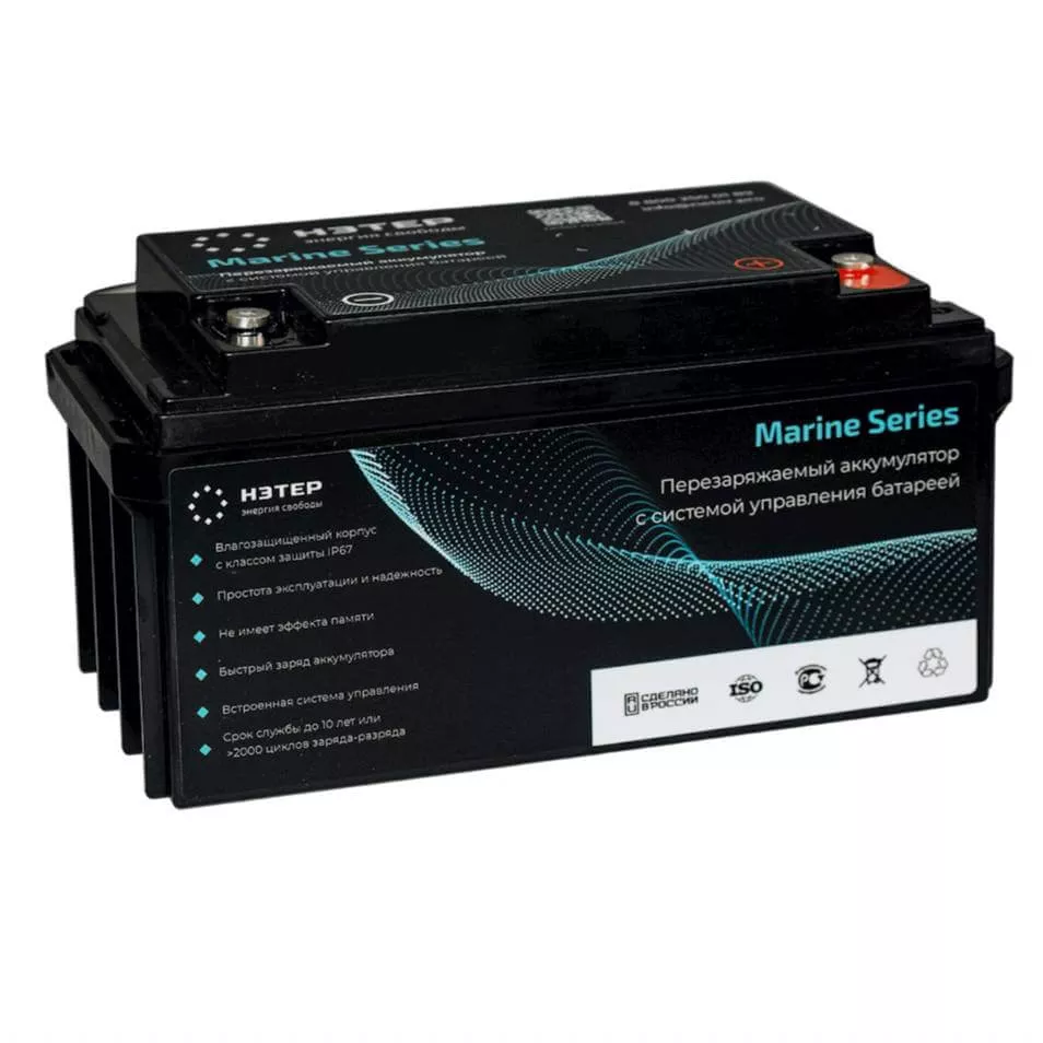 Аккумулятор LiFePO4 12V 84Ah НЭТЕР Marine для лодочных электромоторов (LFP4-12.8_84-60P10a)