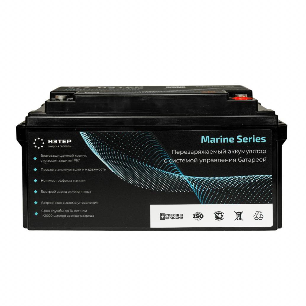 Аккумулятор LiFePO4 12V 84Ah НЭТЕР Marine для лодочных электромоторов (LFP4-12.8_84-60P10a)