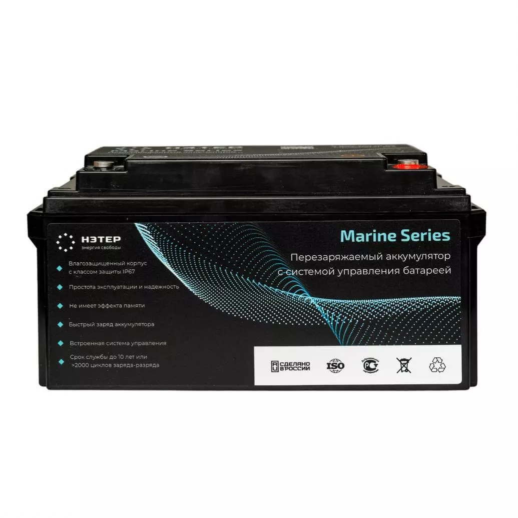 Аккумулятор LiFePO4 12V 96Ah НЭТЕР Marine для лодочных электромоторов (LFP4-12.8_96-60P10a)