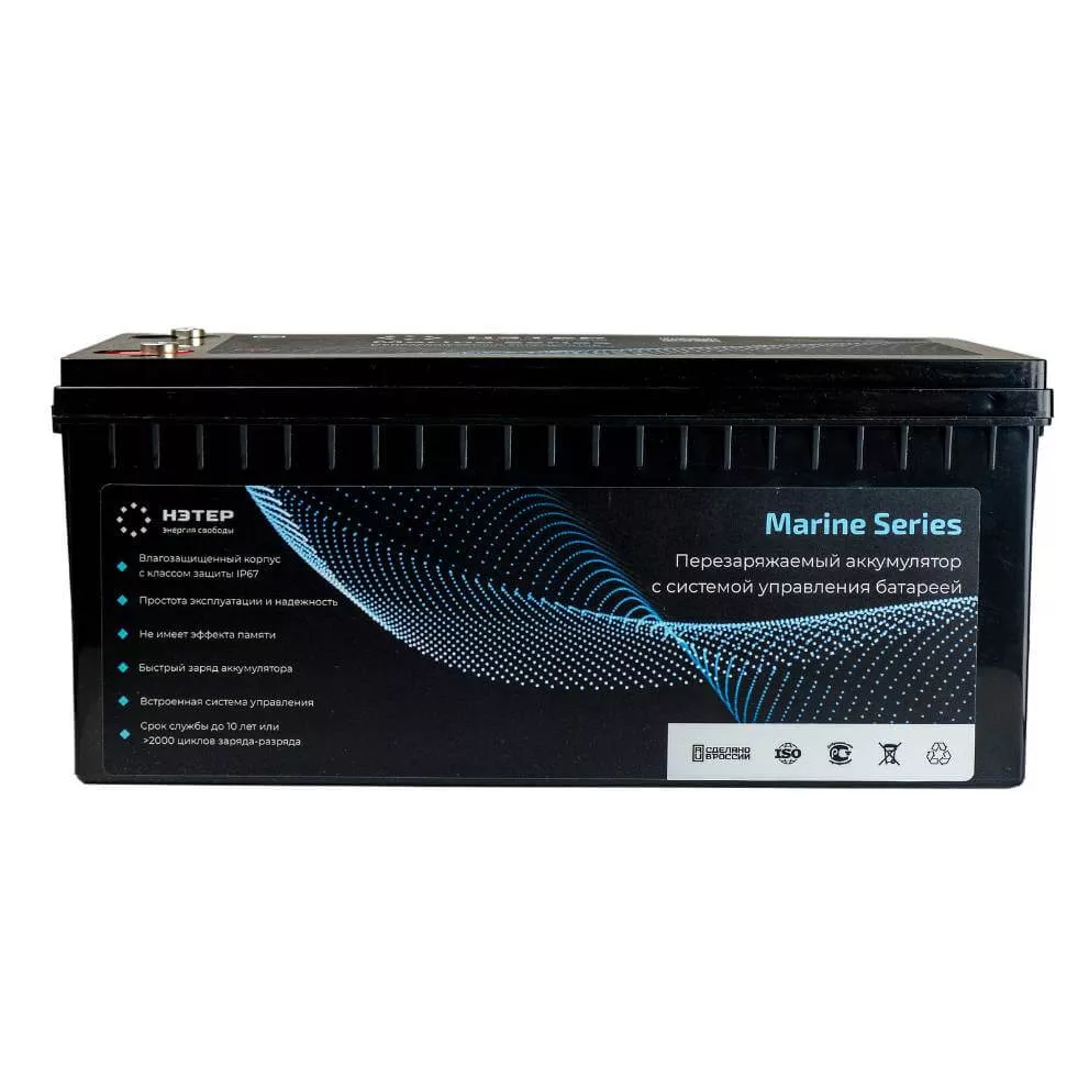 Аккумулятор LiFePO4 36V 50Ah НЭТЕР Marine для лодочных электромоторов (LFP12-38.4_50-40P13)