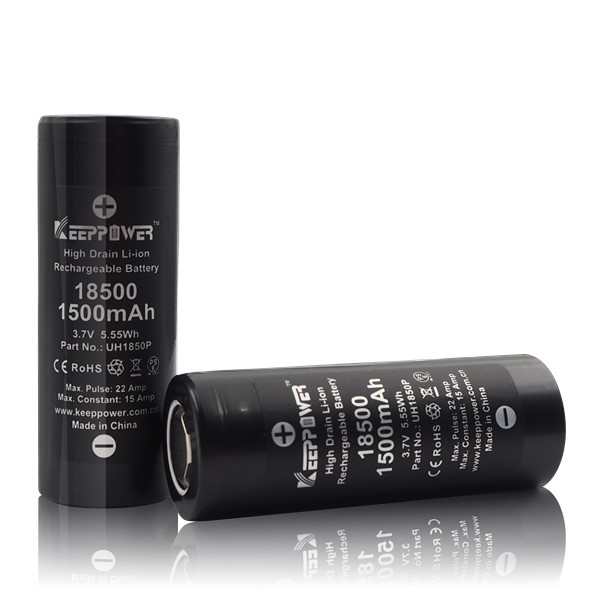 Аккумулятор 18500 Li-Ion 3.7V 1500mAh 15A/21A