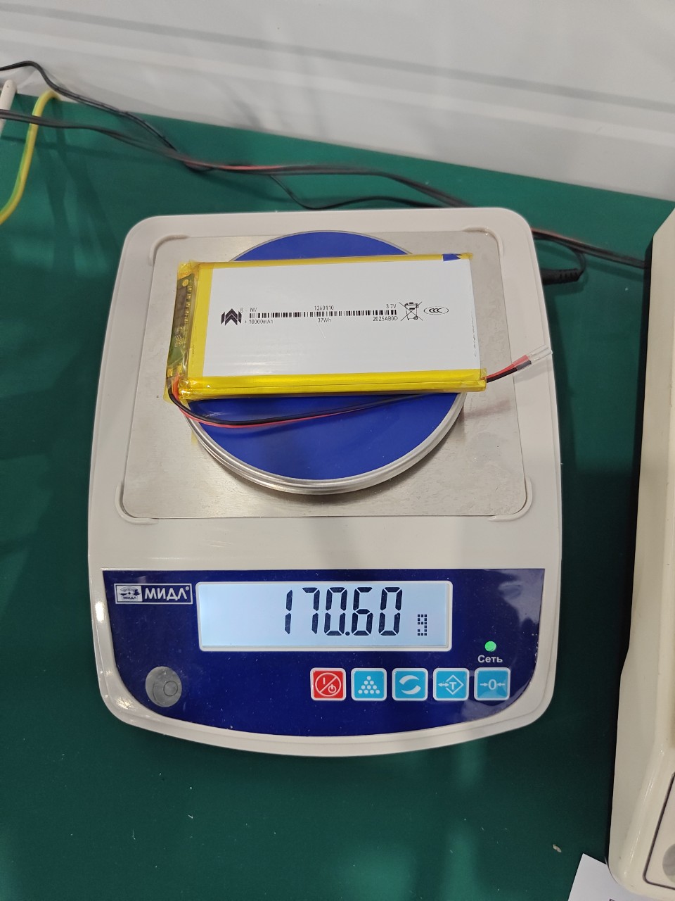 10000mAh, LP1260110, 3.7V, 1S1P, 1C, PCM, провод 80мм
