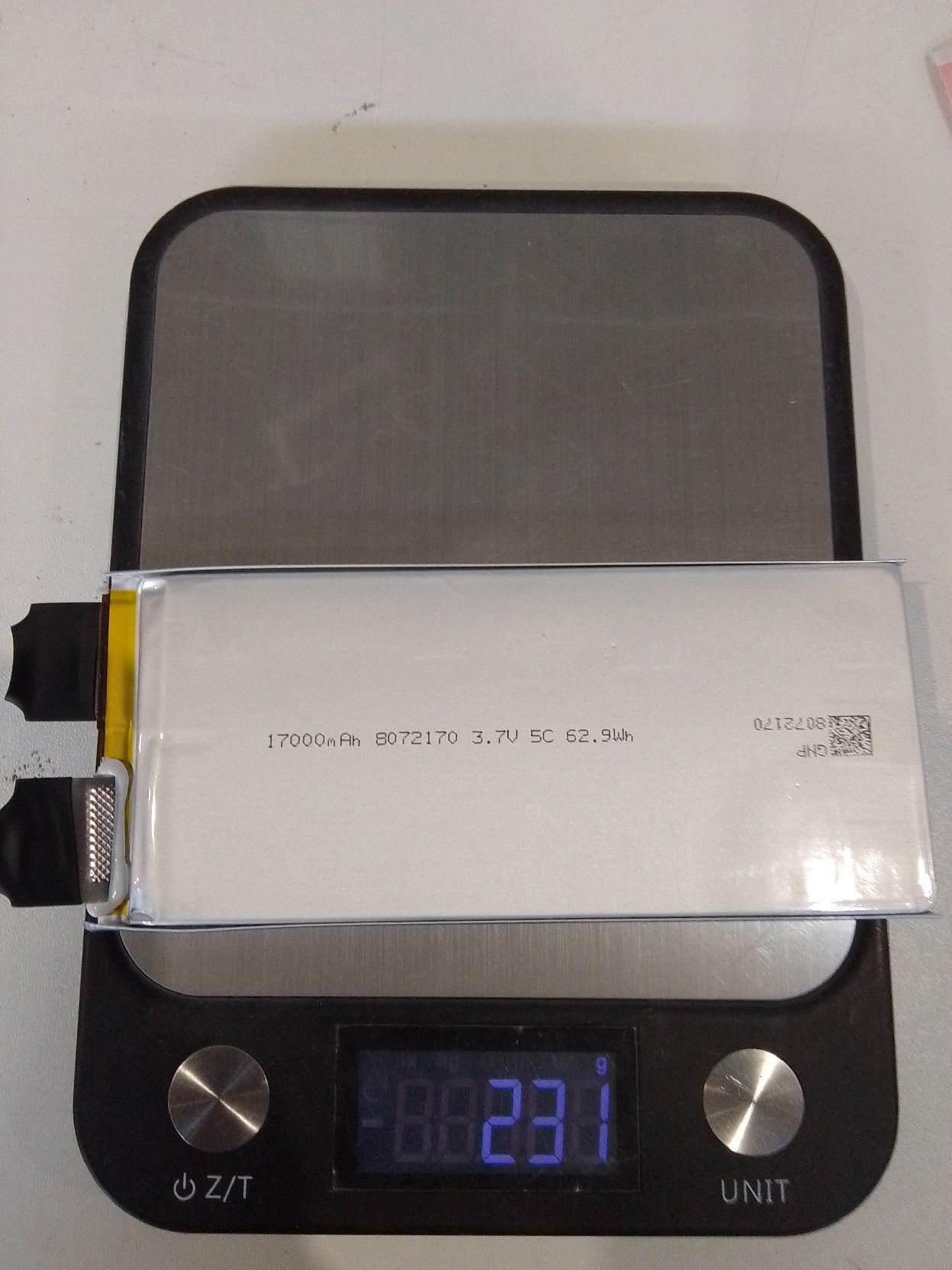 17000mAh, LP8072170, 8x72x170, 3.7V, 5C