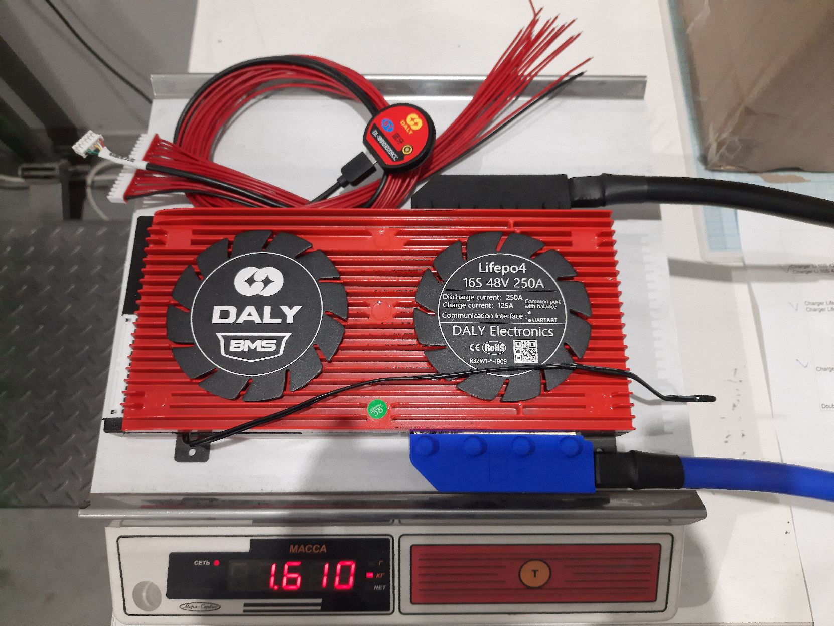 BMS LIFEPO4 16S 48V 250А/125А (DALY UART&BT DL-R32W-F16S250ATJ-BLT)