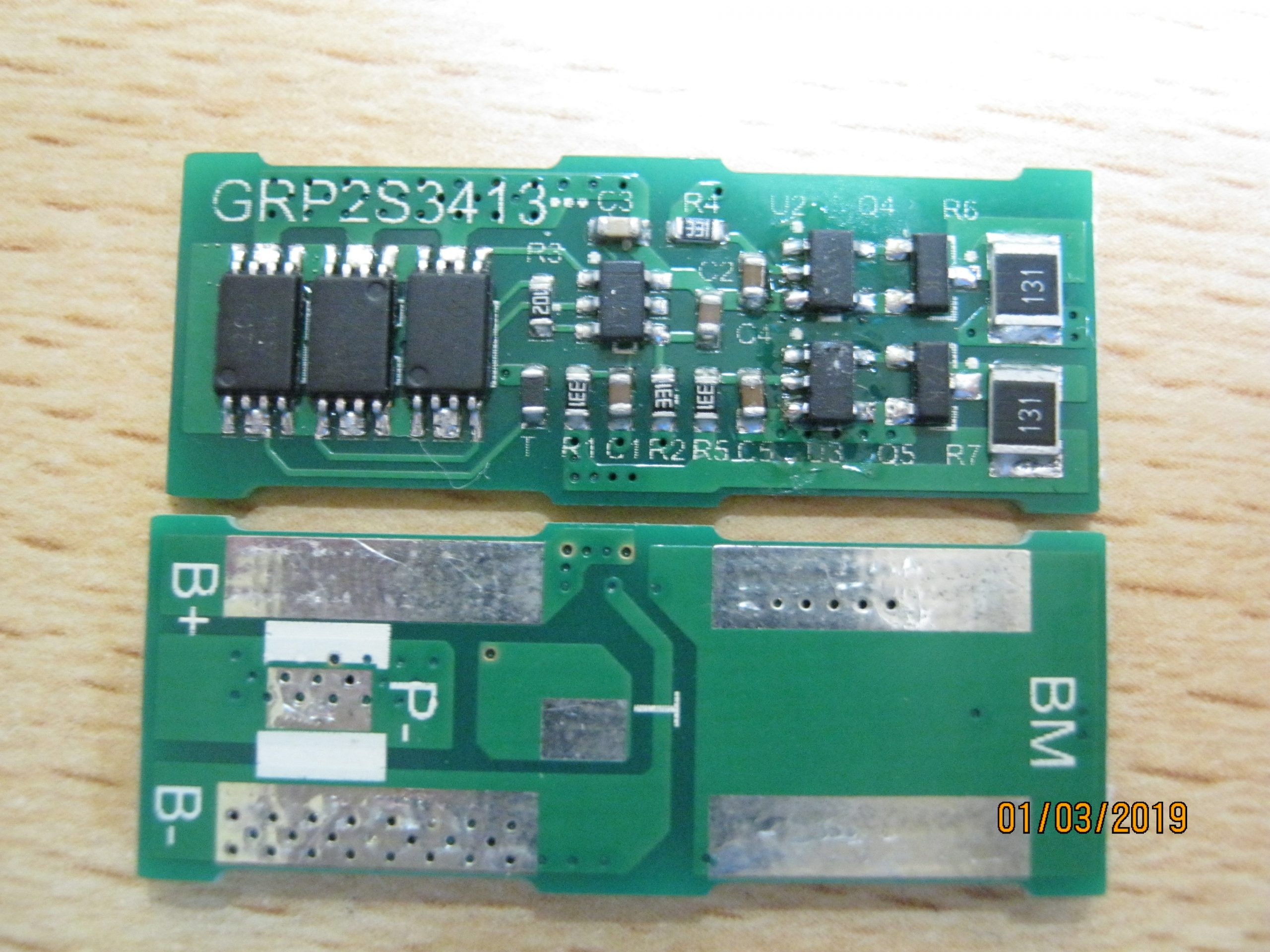 BMS LI 2S 7,4V 4A с балансиром, терморезистор 2S3413