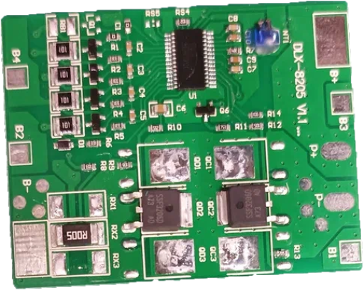 BMS LI 4S 14,8V 5A 4S-DLX-8205(v1.1)-4SBC-5N5(5A)-Z09 с балансиром, термистор 55x43x4mm