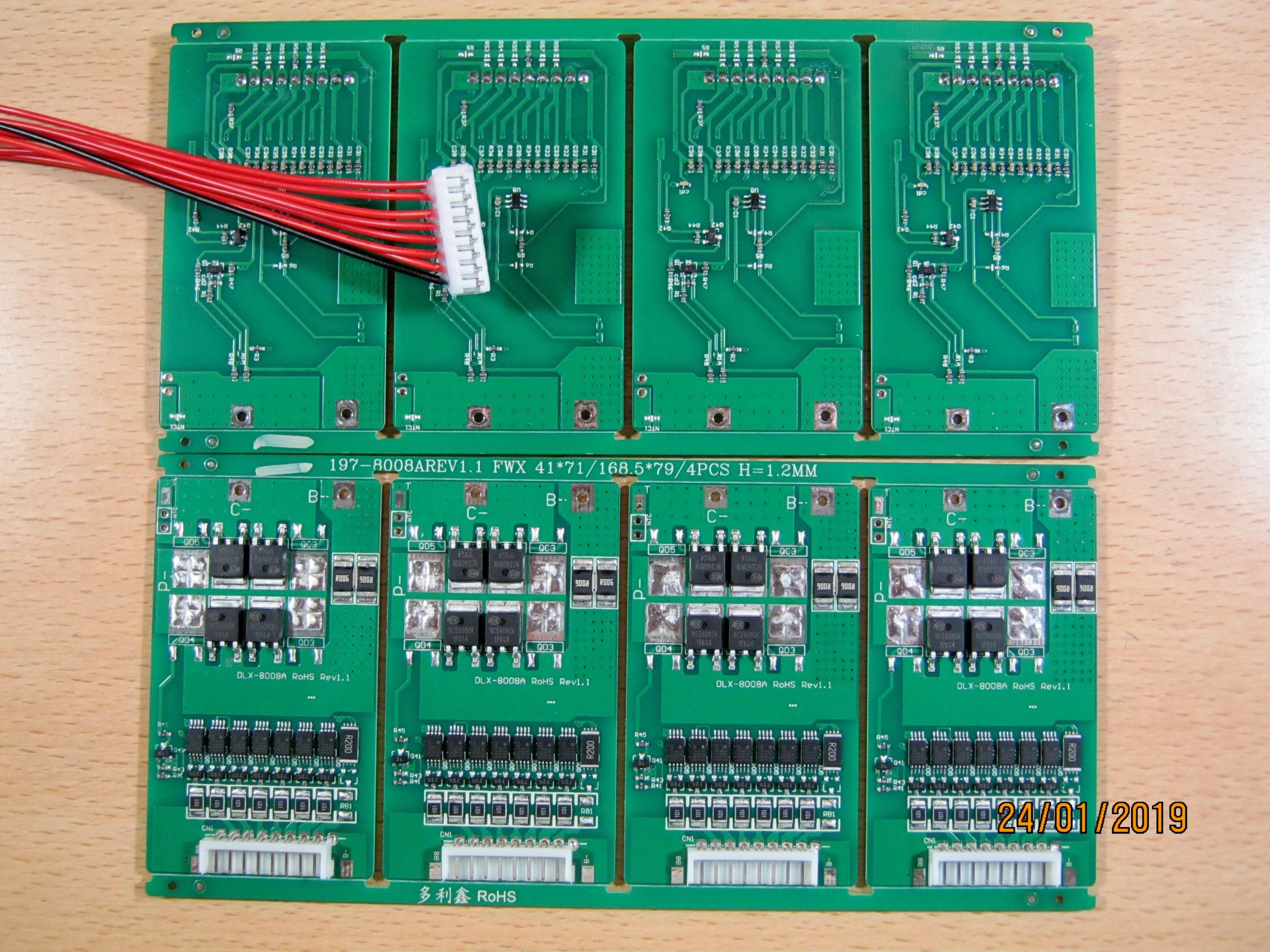 BMS LI 7S 25,9V 10А 7S-DLX-8008A(Rev 1.1)-10N10(10A) с балансиром 71x41x6mm