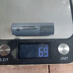 5000mAh, 21700-50U, Li, 3C/6C, 3.6V, LG