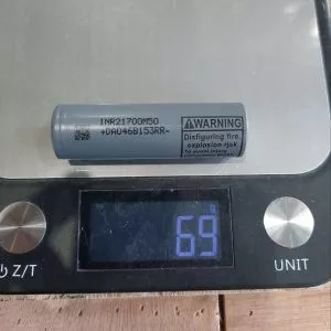 5000mAh, 21700-50U, Li, 3C/6C, 3.6V, LG
