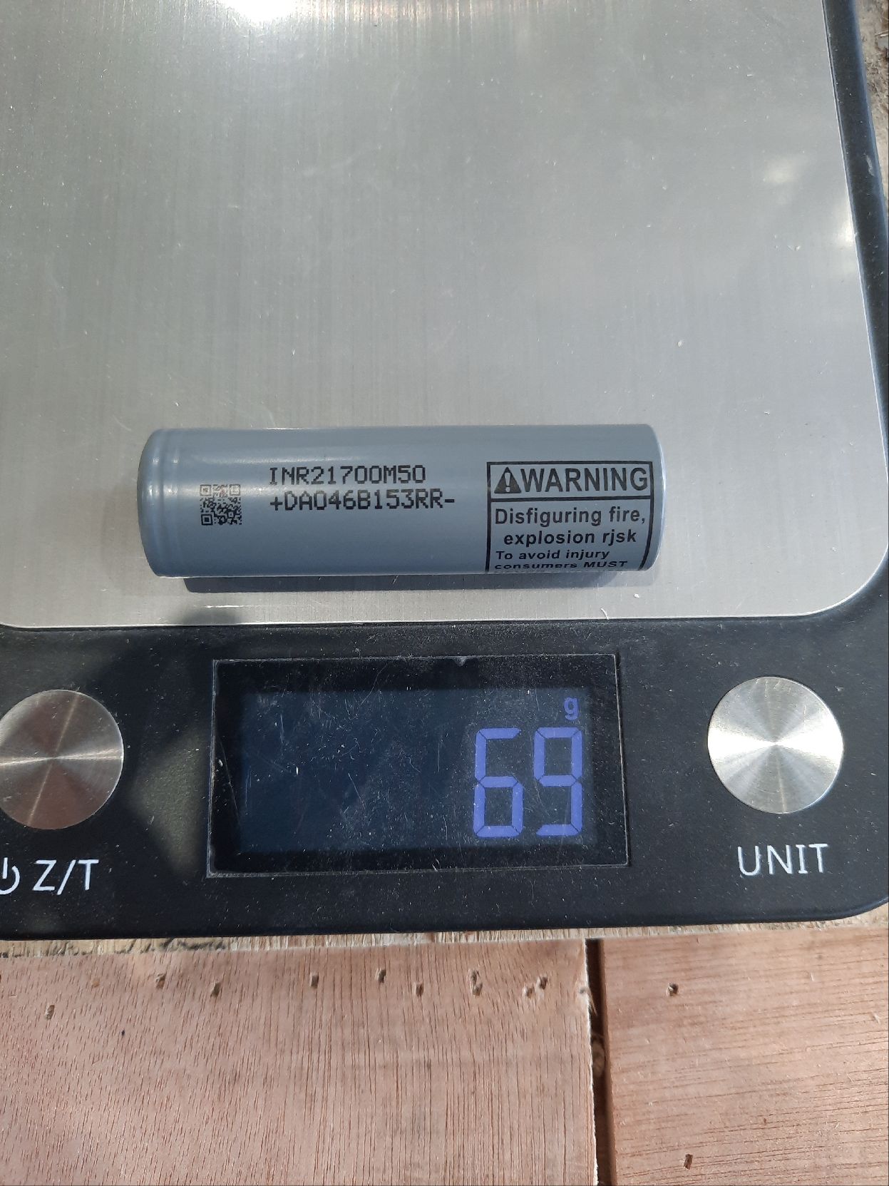 5000mAh, 21700-50U, Li, 3C/6C, 3.6V, LG