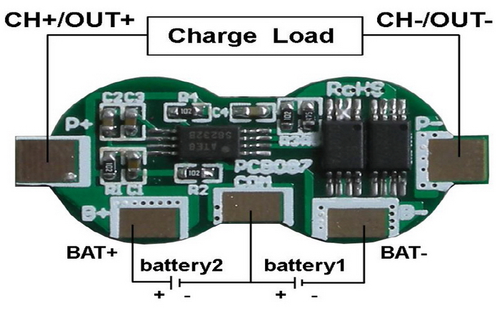 BMS LI 2S 7,4V 4A HCX-D080V1
