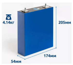 230000mAh, LFP, 3.2V, 54x174x207мм, 1С/3С, M8