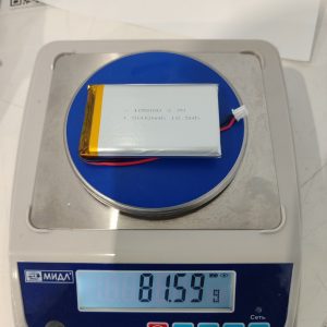 Аккумулятор литий-полимерный LP105080, 5000mAh, 3.7V, 1S1P, РСМ, 24AWG, 110мм, LHE A2501-HB0
