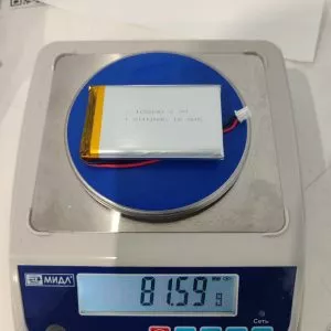 Аккумулятор литий-полимерный LP105080, 5000mAh, 3.7V, 1S1P, РСМ, 24AWG, 110мм, LHE A2501-HB0